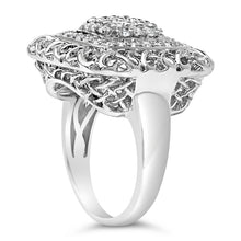 Load image into Gallery viewer, Sterling Silver 1.0 Cttw Diamond Celtic Knot Cocktail Ring