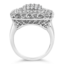 Load image into Gallery viewer, Sterling Silver 1.0 Cttw Diamond Celtic Knot Cocktail Ring