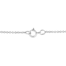 Load image into Gallery viewer, Matte Finish .925 Sterling Silver Diamond Accent Dancing Peace Sign 18" Pendant Necklace (I-J Color, I1-I2 Clarity)