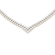 Load image into Gallery viewer, 7.00ct Diamond Tennis Necklace 14KT Yellow Gold