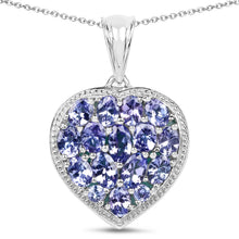 Load image into Gallery viewer, 9.79 Carat Genuine Amazonite & Tanzanite .925 Sterling Silver Pendant