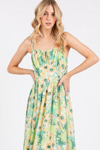 Load image into Gallery viewer, New Summer Floral Smocked Back Ruffled Hem Maxi Cami Dress β Bohemian Elegance, Feminine, Flowy, Comfortable, Effortlessly Chic