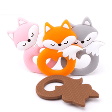 将图片加载到图库查看器,New Sets Baby Silicone Teether Rodent Silicone Animal Fox Teeth Chew Children Goods