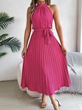 Load image into Gallery viewer, Cute Pink Sleeveless Midi Dress Elegant & Flowy Girls Dress Beautiful Design