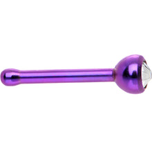 Load image into Gallery viewer, Grade 23 Titanium Purple Crystalline Gem Nose Bone