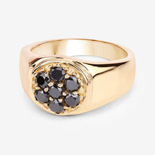 Load image into Gallery viewer, 0.91 Carat Genuine Black Diamond .925 Sterling Silver Ring