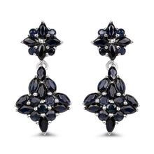 Load image into Gallery viewer, 3.33 Carat Genuine Blue Sapphire .925 Sterling Silver Earrings