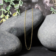 Load image into Gallery viewer, 18k Yellow Gold Diamond Cut Cable Link Chain (1.10 mm)