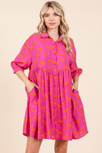 Load image into Gallery viewer, Zebra Print Button Down Shirt Mini Dress For Women β Fluttering, Bold and Fashion-Forward Dress with Pocketed Tiered Design