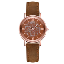 将图片加载到图库查看器,Womens Watches Bracelet Set Starry Sky Ladies Watch Casual Leather Student Quartz Wristwatch Luxury Fashion Minimalist Leather Strap Dress Analogue Quartz Round Elegant Watch
