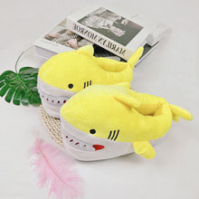 将图片加载到图库查看器,Warm Shark Womens Home Slippers Fashion Plush Winter Funny Elegant Women Slippers Cute Cartoon Shark Indoor Warm Home Cotton Slippers