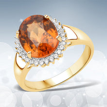 Load image into Gallery viewer, 3.90 Carat Genuine Zircon Zanzibar and White Zircon .925 Sterling Silver Ring