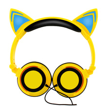 将图片加载到图库查看器,Luxury New Popular Esonstyle Kids Headphones Over Ear with LED Glowing Cat Ears,Safe Wired Kids Headsets 85dB Volume Limited, Food Grade Silicone, 3.5mm Aux Jack, Cat-Inspired Purple Headphones for Girls and Kids