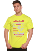 将图片加载到图库查看器,California Aircraft Men's Bamboo Viscose/Organic Cotton Short Sleeve Graphic T-Shirt