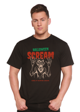 将图片加载到图库查看器,Halloween Scream Men's Bamboo Viscose/Organic Cotton Short Sleeve Graphic T-Shirt
