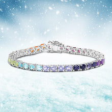 Load image into Gallery viewer, 12.04 Carat Genuine Multi Stone .925 Sterling Silver Bracelet