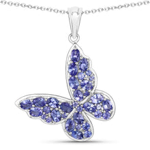 Load image into Gallery viewer, 3.78 Carat Genuine Tanzanite .925 Sterling Silver Pendant
