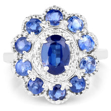 Load image into Gallery viewer, 2.47 Carat Genuine Kyanite & White Topaz .925 Sterling Silver Ring