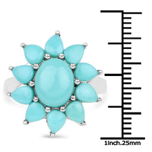 将图片加载到图库查看器,5.20 Carat Genuine Turquoise .925 Sterling Silver Ring
