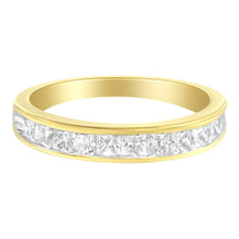 Load image into Gallery viewer, 14KT Yellow Gold Diamond Channel Band Ring (1 cttw, H-I Color, SI2-I1 Clarity)