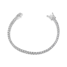 Load image into Gallery viewer, 14K White Gold 2.0 Cttw Miracle Set Round-Cut Lab Grown Diamond Illusion 7" Tennis Bracelet (F-G Color, VS2-SI1 Clarity)