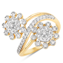 Load image into Gallery viewer, 0.56 Carat Genuine White Diamond 14K Yellow Gold Ring (E-F Color, SI1-SI2 Clarity)