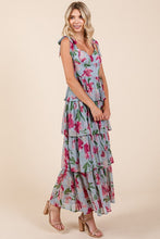 Load image into Gallery viewer, Layered Floral Sweetheart Neck Maxi Dress β Elegant and Romantic Floral Maxi Dress with Feminine Sweetheart Neckline
