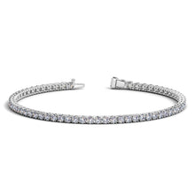 Load image into Gallery viewer, Lab Grown Round Diamond Tennis Bracelet in 14k White Gold (3 cctw F/G VS2/SI1)