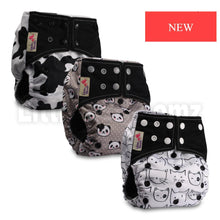 将图片加载到图库查看器,Modern Luxury Printed Washable Real Cloth Pocket Nappy,3 nappies/diapers Set For Girls and Boys Baby In Elegant Style
