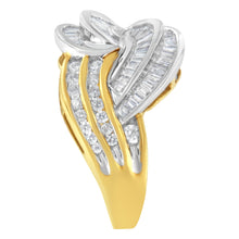 Load image into Gallery viewer, 10KT Two-Toned Gold Diamond Bypass Ring (1 cttw, H-I Color, SI1-SI2 Clarity)