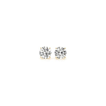 Load image into Gallery viewer, 1/2 cttw Lab Grown Round Diamond Stud Earrings 14k Yellow Gold (G/VS2)