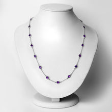 Load image into Gallery viewer, 6.12 Carat Genuine Amethyst .925 Sterling Silver Necklace
