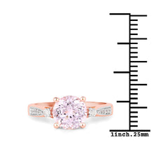 Load image into Gallery viewer, 2.73 Carat Genuine Kunzite and White Topaz .925 Sterling Silver Ring