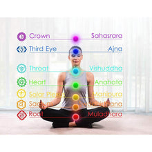 Load image into Gallery viewer, 8mm Lava Rock 7 Chakras Braided Bracelet