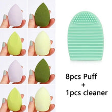 Load image into Gallery viewer, 8pcs Makeup Beauty Egg Set Makeup Puff Set Colorful Cushion Cosmestic Sponge Tool Wet and Dry Use Colorful Makeup Sponges Set For Womens