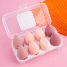 Load image into Gallery viewer, 8pcs Makeup Beauty Egg Set Makeup Puff Set Colorful Cushion Cosmestic Sponge Tool Wet and Dry Use Colorful Makeup Sponges Set For Womens