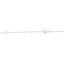 Load image into Gallery viewer, Sterling Silver Treated Blue Color Diamond Station Necklace (1/2 cttw, Blue Color, I2-I3 Clarity)