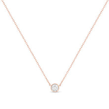 Load image into Gallery viewer, .925 Sterling Silver 1/2 Cttw Diamond Bezel 18" Pendant Necklace (I-J Color, I2-I3 Clarity)