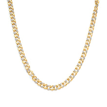Load image into Gallery viewer, 14K Yellow Gold Plated .925 Sterling Silver 1.0 Cttw Diamond Cuban Link Necklace (I-J Color, I3 Clarity) - 18" Inches