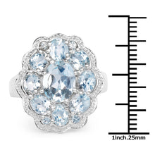 将图片加载到图库查看器,6.64 Carat Genuine Blue Topaz .925 Sterling Silver Ring