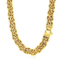 Load image into Gallery viewer, 14k Yellow Gold Byzantine Motif Chain Necklace