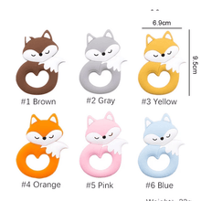 将图片加载到图库查看器,New Sets Baby Silicone Teether Rodent Silicone Animal Fox Teeth Chew Children Goods