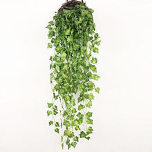 Load image into Gallery viewer, 90cm Artificial Green Hanging Ivy Leaves Radish Seaweed Grape Fake Flowers Vine Home Garden Wall Party Decoration Fake Hanging Fake Ivy Vine for Wall House Room Indoor Outdoor Decoration