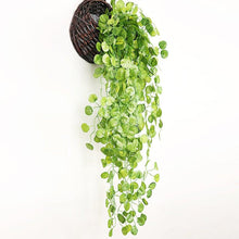 Load image into Gallery viewer, 90cm Artificial Green Hanging Ivy Leaves Radish Seaweed Grape Fake Flowers Vine Home Garden Wall Party Decoration Fake Hanging Fake Ivy Vine for Wall House Room Indoor Outdoor Decoration