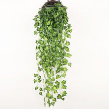 Load image into Gallery viewer, 90cm Artificial Green Hanging Ivy Leaves Radish Seaweed Grape Fake Flowers Vine Home Garden Wall Party Decoration Fake Hanging Fake Ivy Vine for Wall House Room Indoor Outdoor Decoration