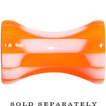 将图片加载到图库查看器,6G Orange and White Checkerboard Acrylic Saddle Plug