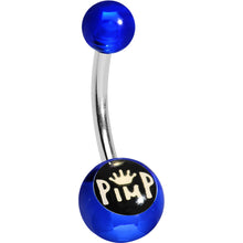 将图片加载到图库查看器,Blue Acrylic Pimp King Belly Ring