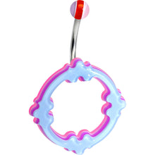 Load image into Gallery viewer, Light Blue Pink Acrylic Multi-Layered Celtic Belly Ring