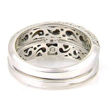 Load image into Gallery viewer, .54ct Antique Style Engagement Ring Set 18KT White Gold