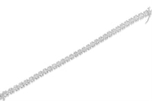 Load image into Gallery viewer, .925 Sterling Silver 1.0 Cttw Diamond Miracle-Set X-Link 7" Tennis Bracelet (I-J Color, I3 Clarity)